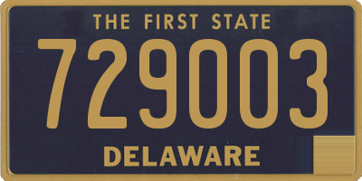DE license plate 729003