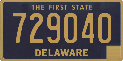 DE license plate 729040