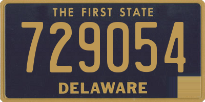 DE license plate 729054