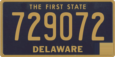 DE license plate 729072