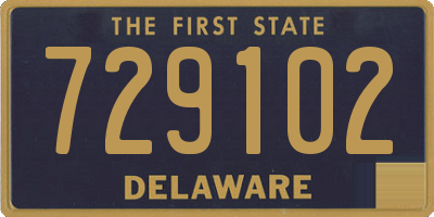 DE license plate 729102