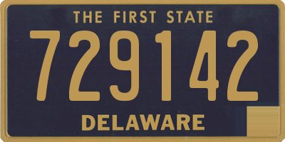 DE license plate 729142