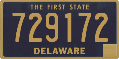 DE license plate 729172