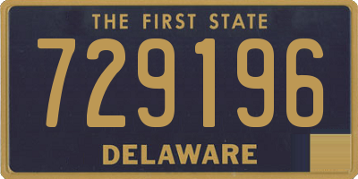 DE license plate 729196