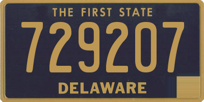 DE license plate 729207