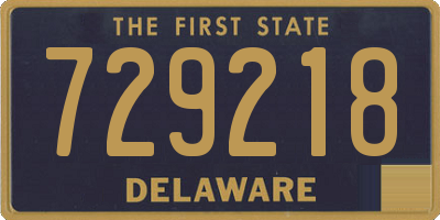 DE license plate 729218