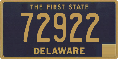 DE license plate 72922