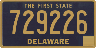 DE license plate 729226