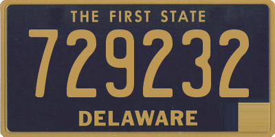 DE license plate 729232