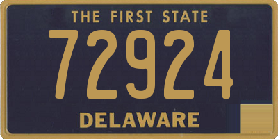 DE license plate 72924