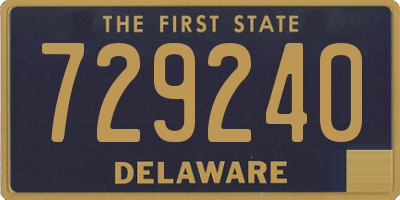 DE license plate 729240