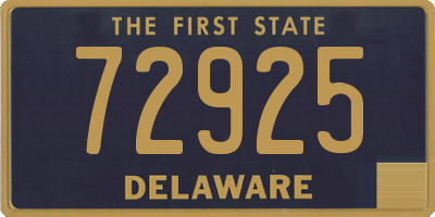 DE license plate 72925