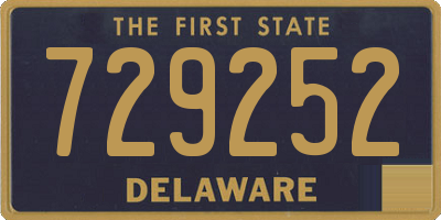 DE license plate 729252