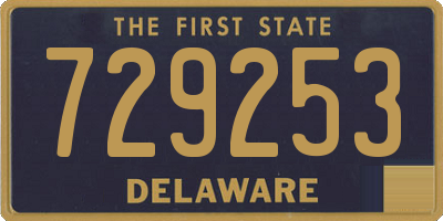 DE license plate 729253