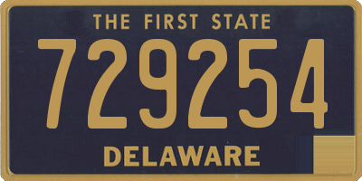 DE license plate 729254