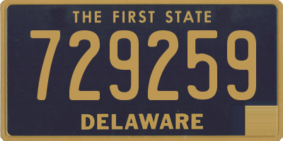 DE license plate 729259