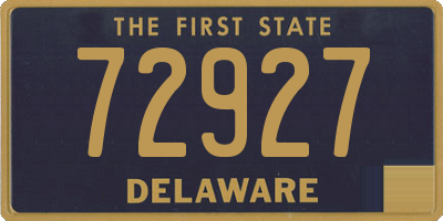 DE license plate 72927