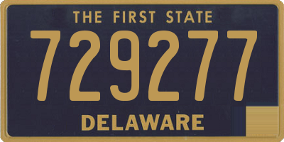 DE license plate 729277