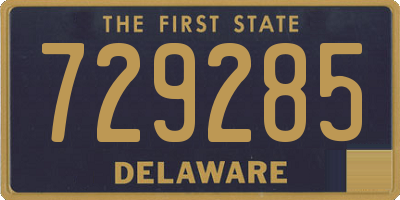 DE license plate 729285