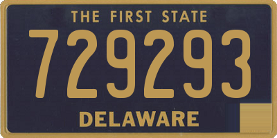 DE license plate 729293
