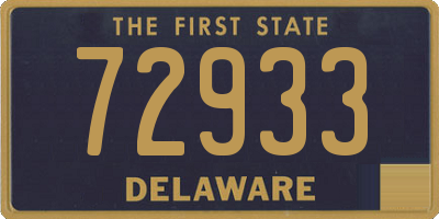 DE license plate 72933