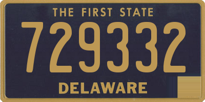 DE license plate 729332