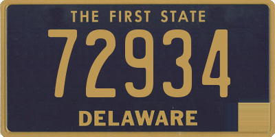 DE license plate 72934