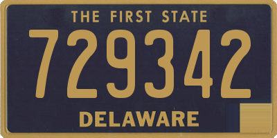 DE license plate 729342