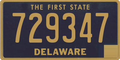 DE license plate 729347