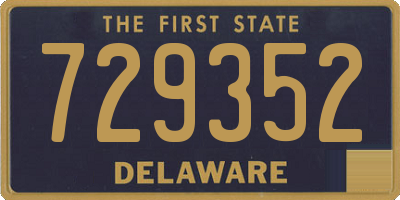 DE license plate 729352