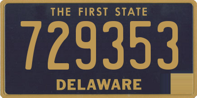 DE license plate 729353