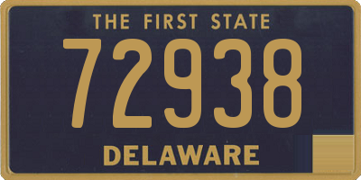 DE license plate 72938
