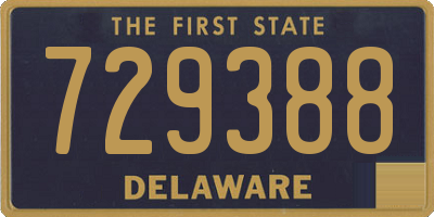 DE license plate 729388