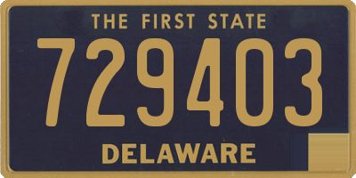 DE license plate 729403