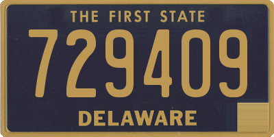 DE license plate 729409