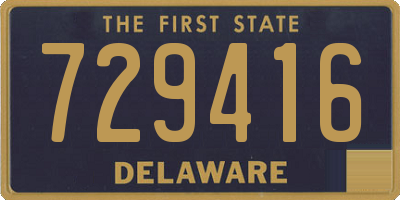 DE license plate 729416