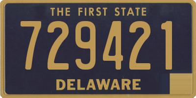 DE license plate 729421