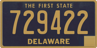 DE license plate 729422