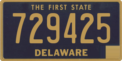DE license plate 729425