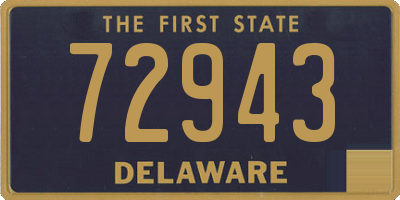 DE license plate 72943