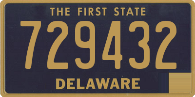DE license plate 729432