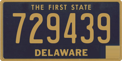 DE license plate 729439