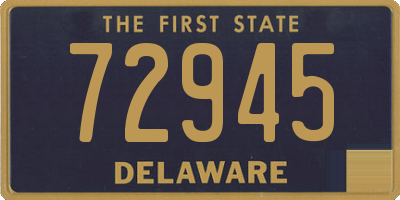 DE license plate 72945