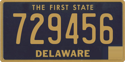 DE license plate 729456