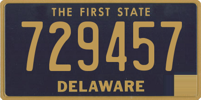 DE license plate 729457