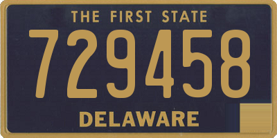 DE license plate 729458