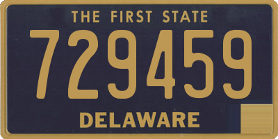 DE license plate 729459