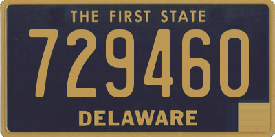 DE license plate 729460