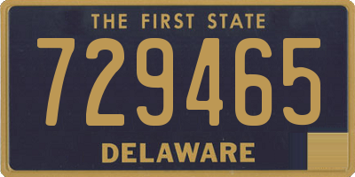 DE license plate 729465