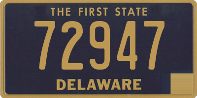 DE license plate 72947